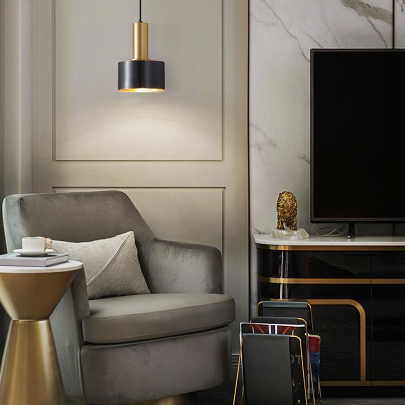 Circle Bedroom Down Lighting Pendant Metal Simplicity Style Hanging Light Fixture