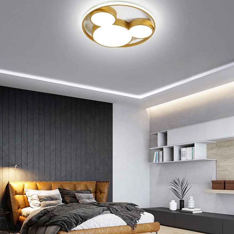 Luces de techo empotradas con forma de ratón, 1 luz, lámpara empotrada de acrílico con dibujos animados
