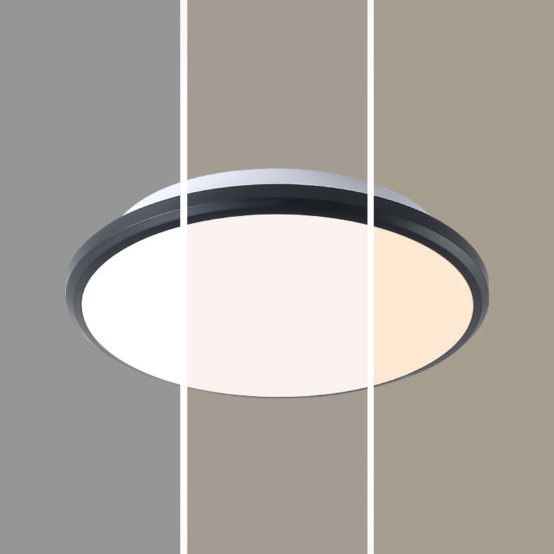 Lampada da soffitto a incasso rotonda di plastica di stile moderno 1-Light