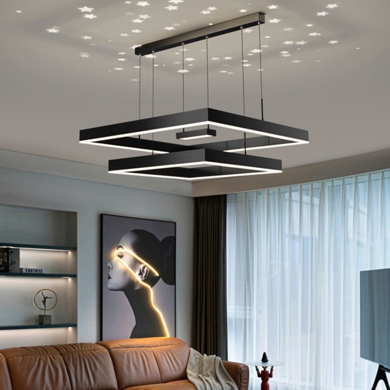 Modern Chandelier Lights Multiple Squares Chandelier Lighting Fixtures