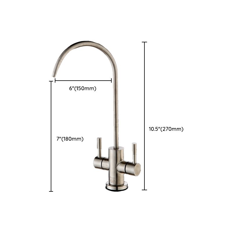 Modern Style Standard Kitchen Faucet Gooseneck 1-Hole Standard Kitchen Faucet