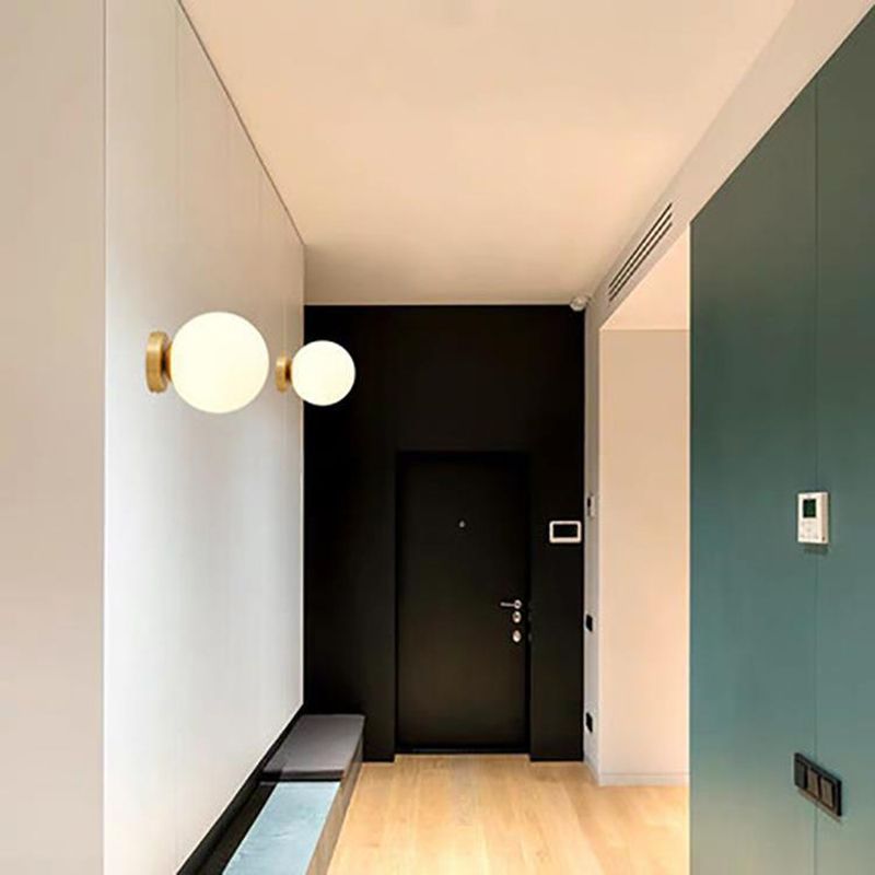 Contemporary Glass Ceiling Light Golden Flush Mount Lighting for Bedroom