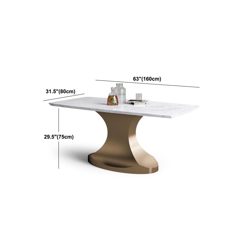 Designer Style Marble Top Dining Set Rectangle 1/4/5 Pieces Dining Room Table Set
