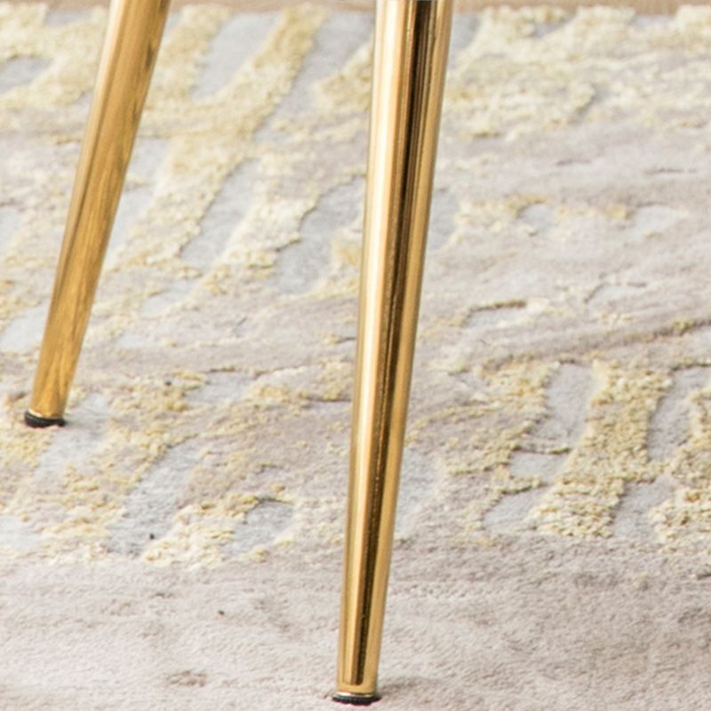 24.4"W Velvet Sloped Arms Barrel Chair with Basic Four Legs and Sewn Pillow Back