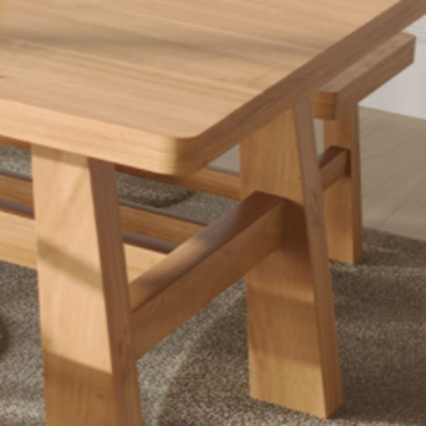 Modern Rectangle Pine Wood Dining Table 1/3 Pieces Dining Set for Dining Room