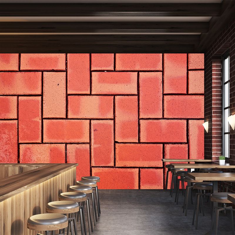 Brick Wall Industrial Style Mural Wallpaper for Living Room Bedroom, Waterproofing