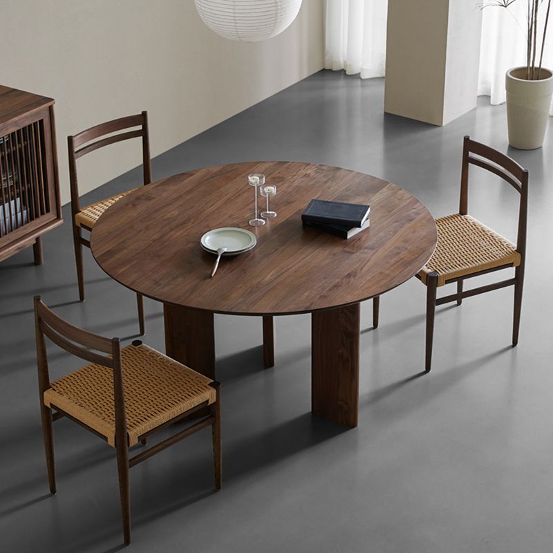 Dinner Kitchen Table Dining Room Round Wood Top Dining Table