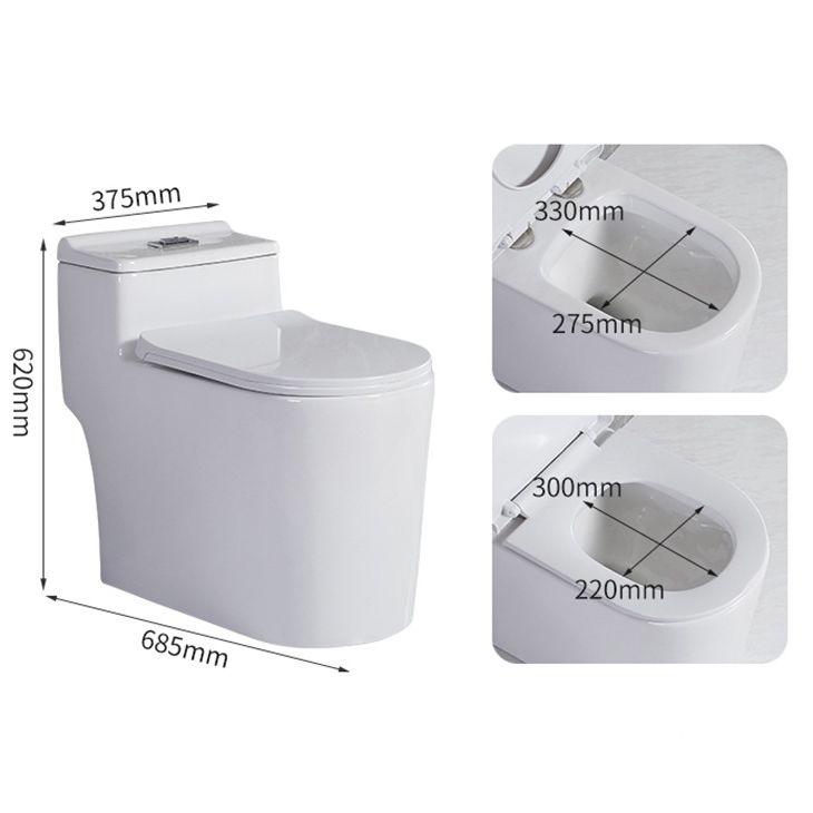 Modern Siphon Jet Toilet Floor Mount Flush Toilet with Toilet Seat