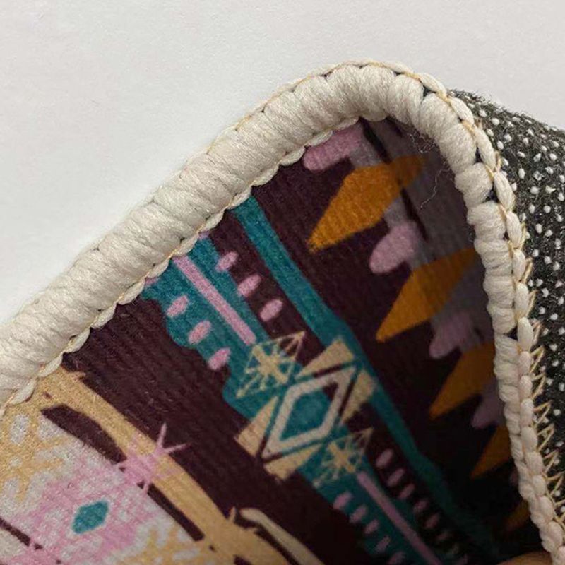 Modern Washable Carpet Stylish Abstract Print Rug Polyester Stain Resistant Carpet for Home Decor