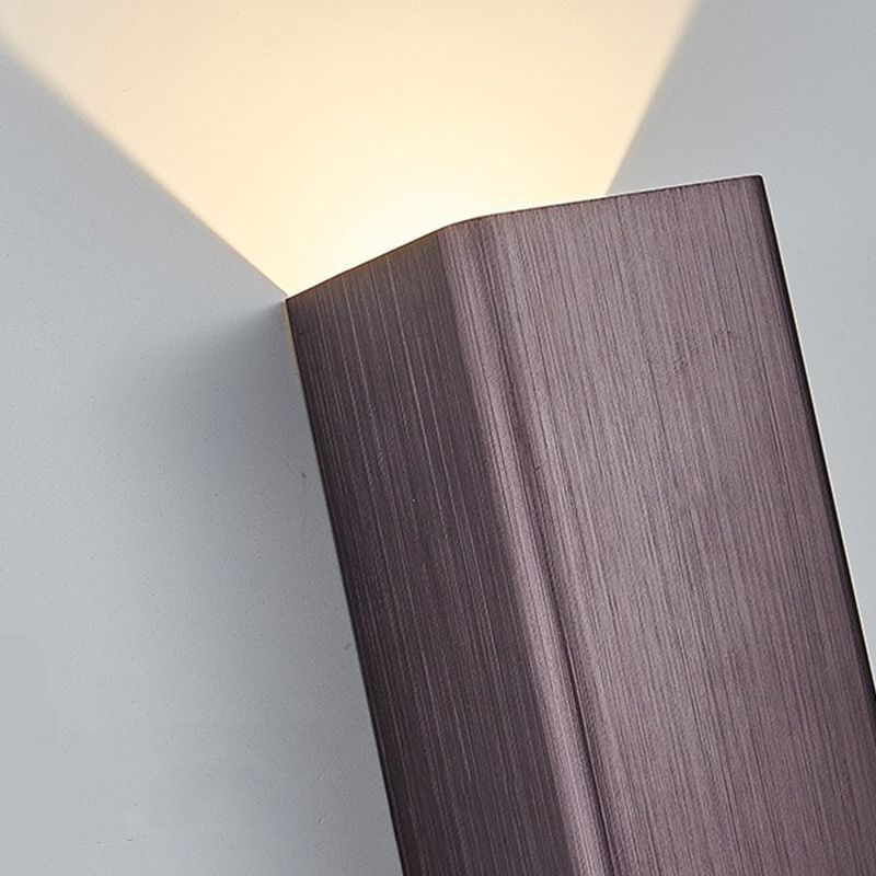 Modern Style Strip Shape Wall Sconce Metal 2 Light Sconce Lighting for Living Room