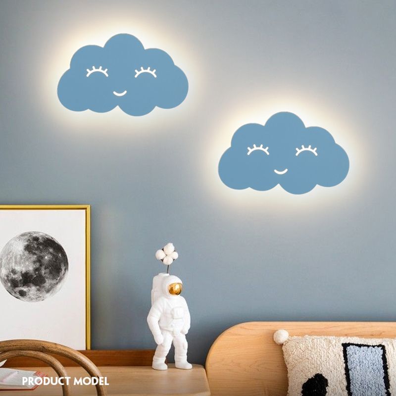 Stile per bambini unica sfumatura sfondata in metallo 1 illuminazione montata a parete