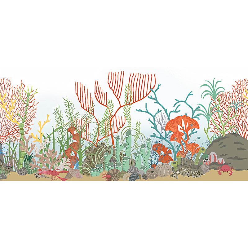 Floral Design and Branch Mural Wallpaper Scandinavian Natural Wall Covering for Living Room