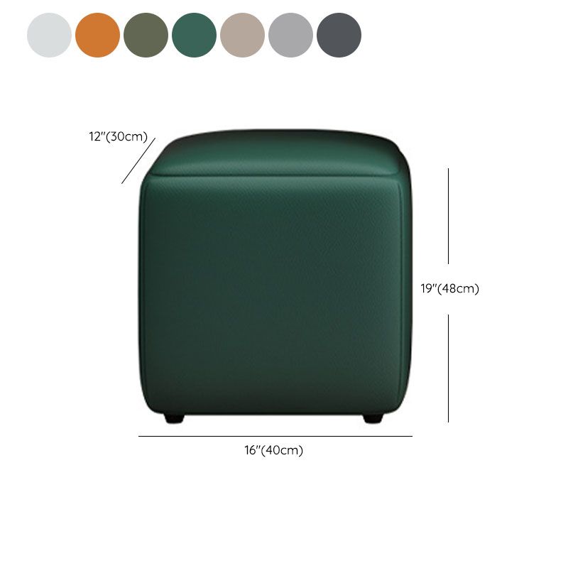 Bedroom Glam Double Drawers Faux Leather Standing Make-up Vanity