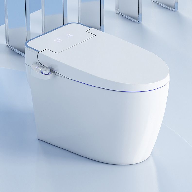 Contemporary 1-Piece Bidet Toilet Floor Mounted White Toilet Bowl for Bathroom