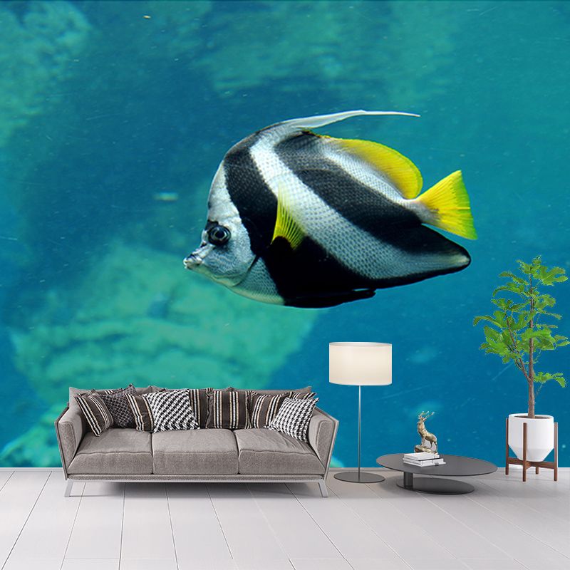 Mildew Resistant Photography Seabed Mural Eco-friendly Bathroom Wall Art