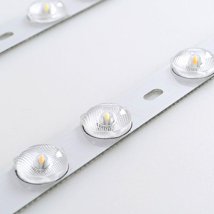 Plafoniera moderna da incasso in stile amaretto, rotonda, in acrilico, a LED, da incasso