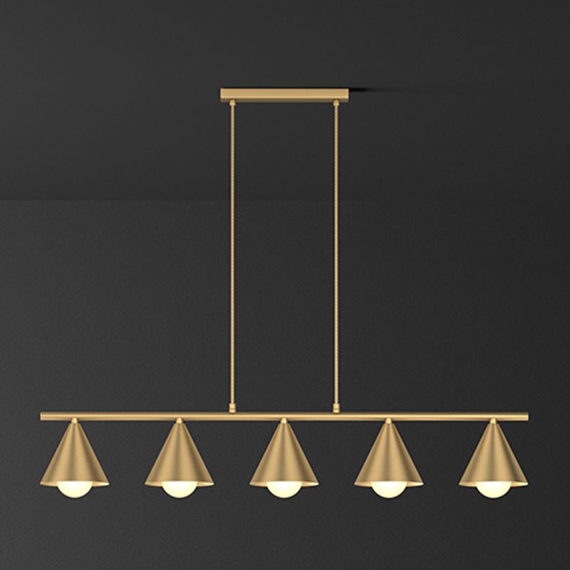 Cone Island Lights Contemporary Metal Island Plafond Light in Gold