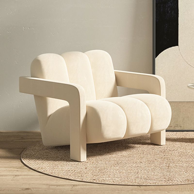Scandinavian Arms Included Lounge Chair Solid Color Living Room Armchair