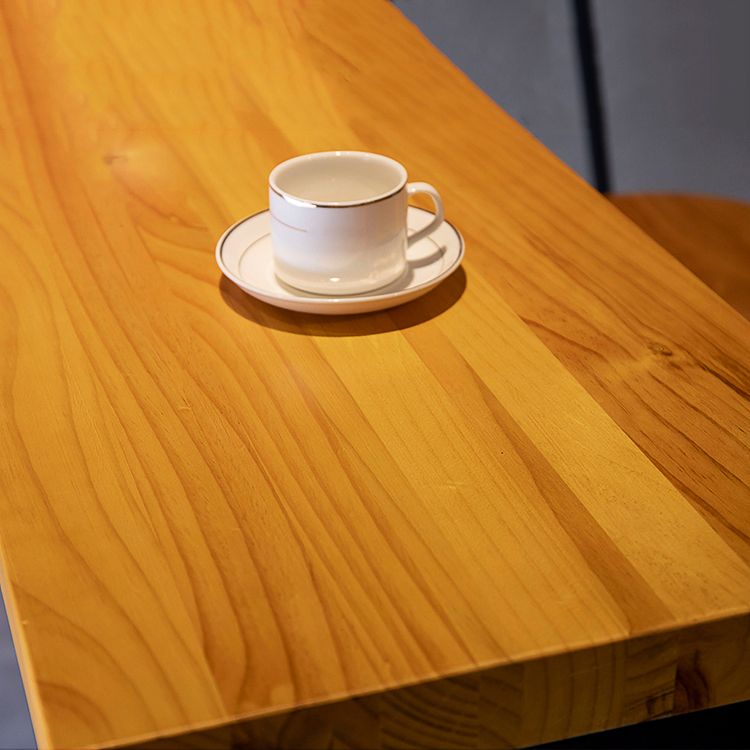 1/4/7/9 Pieces Industrial Iron Bar Table Set Rectangle Pine Wood Bistro Set with Footrest