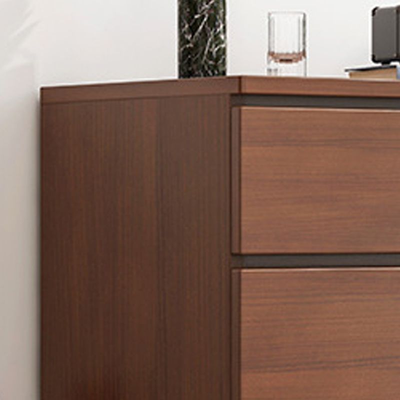 Modern Storage Chest Vertical Wooden Bedroom Storage Chest Dresser with Drawers