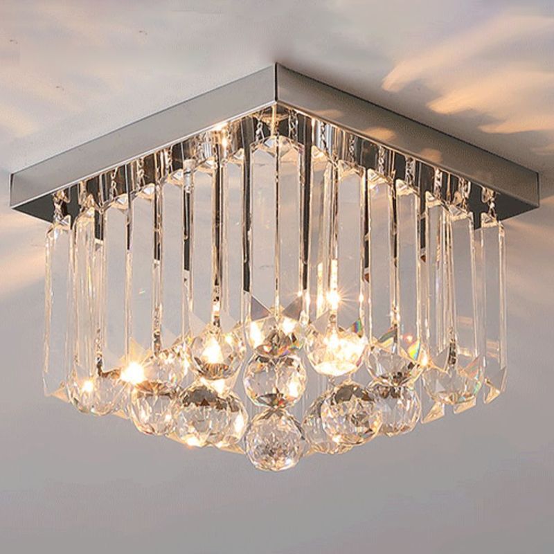 Ultra-Contemporary Flush Mount Lamp Crystal Ceiling Lighting for Foyer