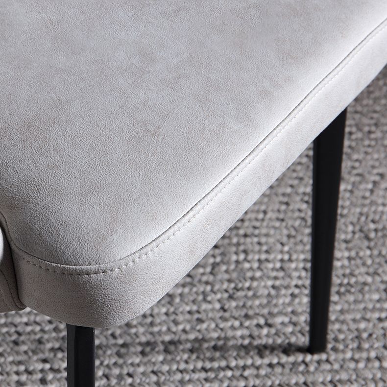 Minimalist Design Arm Solid Back Side Chairs Upholstered Side Chair