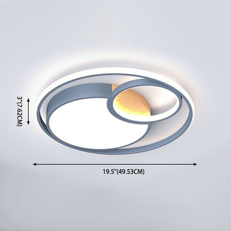 Plafonnier LED gris de forme géométrique, design nordique acrylique, plafonnier pour salon