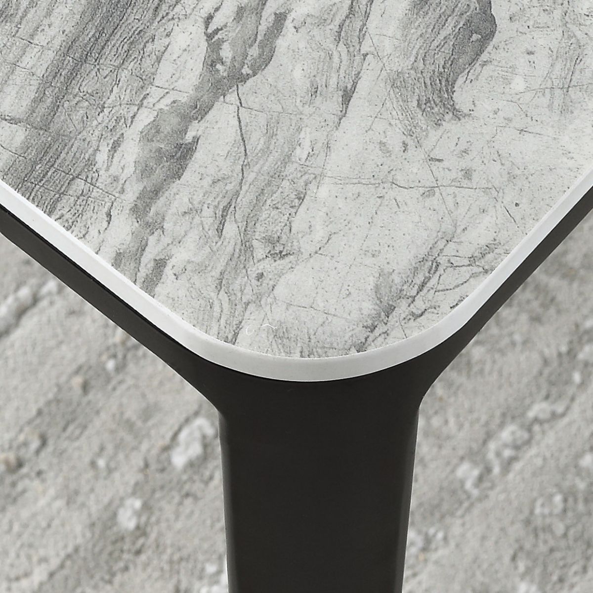 Modern Stone Dining Set 1/4/5/7 Pieces Rectangle Dining Table Set with Wingback Chairs