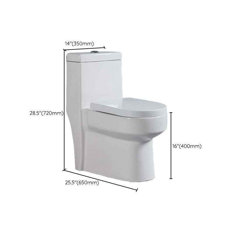 Contemporary One Piece Toilet Floor Mounted Toilet Bowl for Washroom