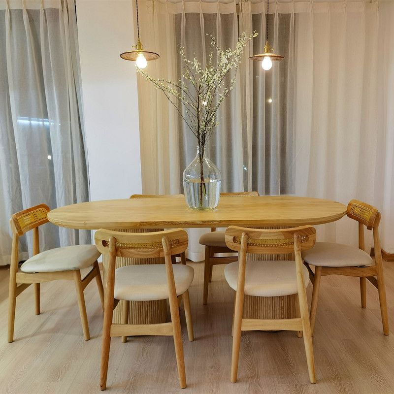 Mesa de comedor de madera maciza de pino