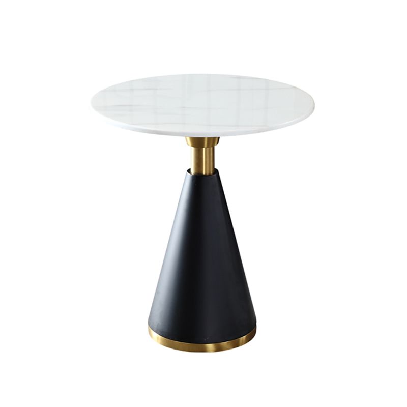 Metal Traditional Luxury Round Table Marble Top Indoor Table with Pedestal