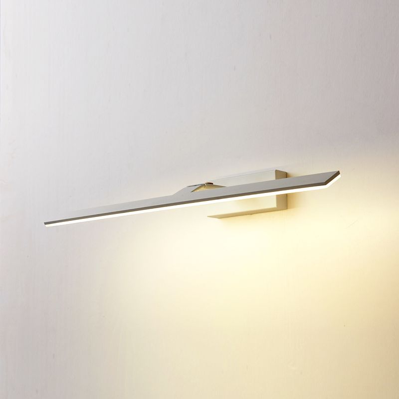 Luci di vanità montate a parete minimalista con braccio regolabile sopra lo specchio per il bagno