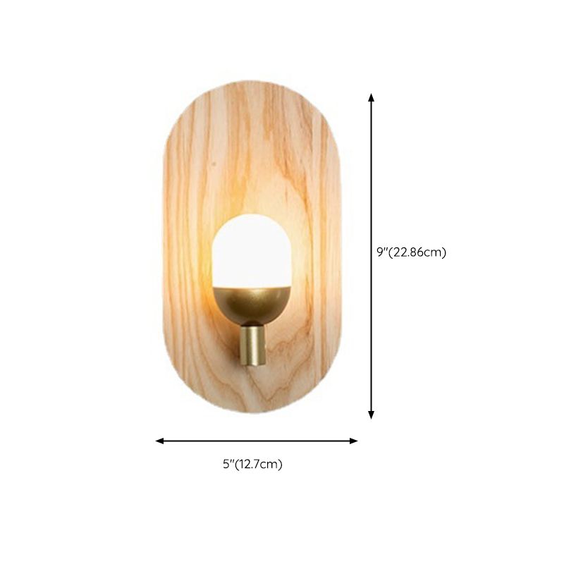 Metal Golden Wall Light Modernism Wood Lighting for Bedroom Home
