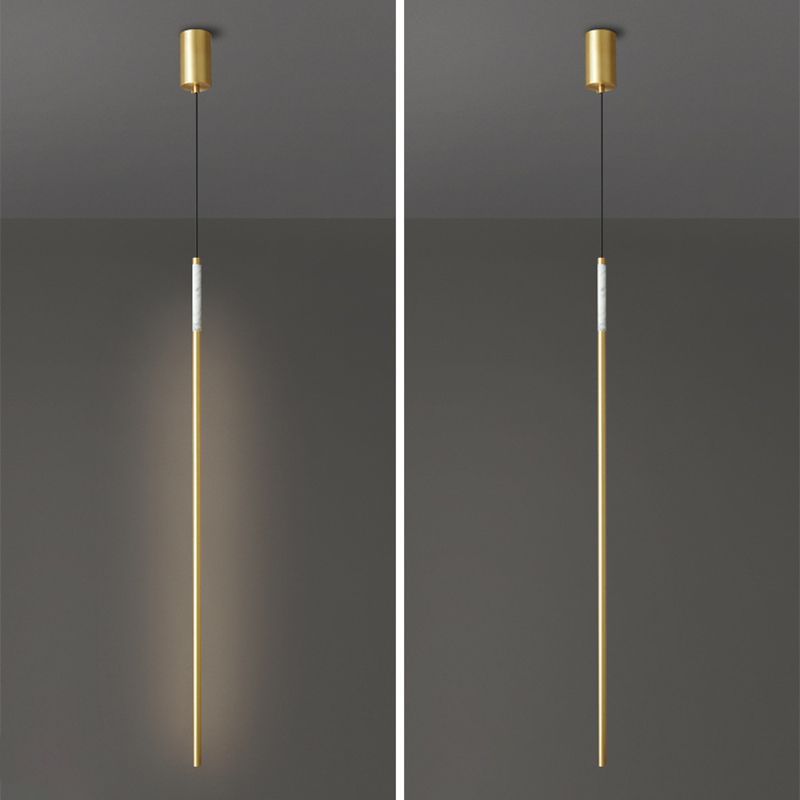 Pendre de style simple moderne Cuivre 1 éclairage léger pour le chevet ou salon