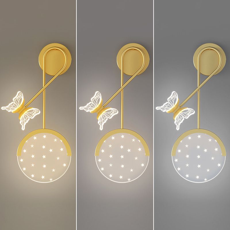 Pink / Gold 2 - Light LED Wall Flush Mount Acrylic Modern Wall Lighting Fixture