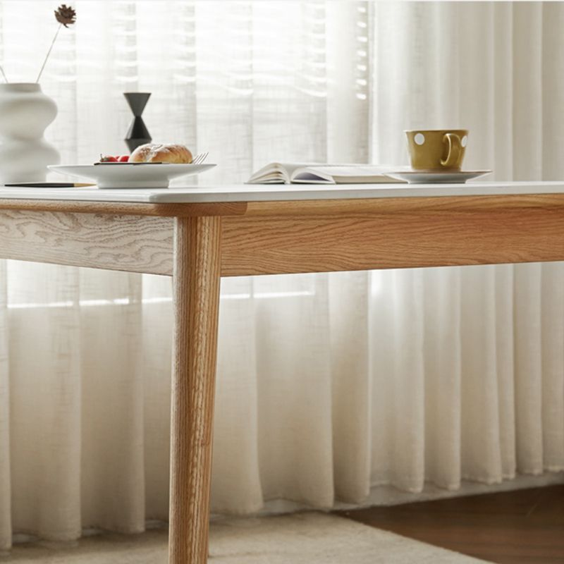 1/5 Pcs Modern Stone Rectangle Shape Dinette Table with Armless Chair