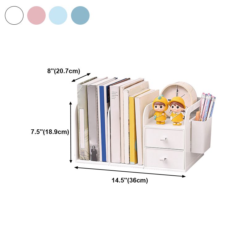 Contemporary Style Bookcase Plastic Bookshelf for Office and Dormitory