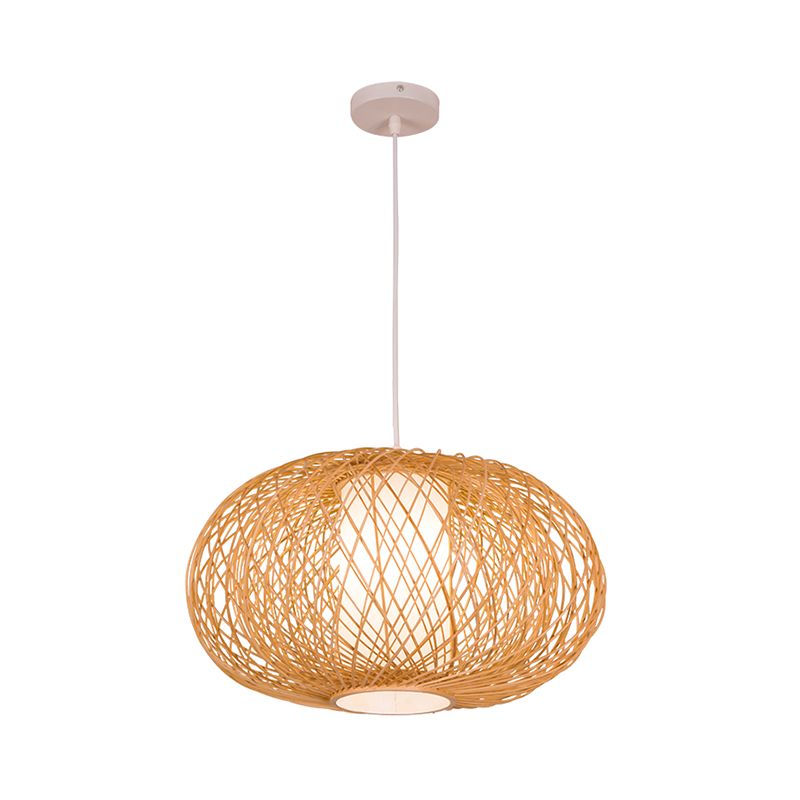 Lanterne rustique suspension de bambou 1