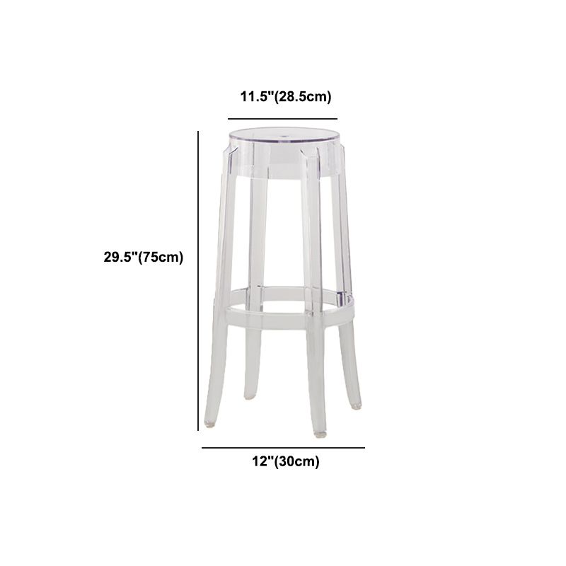 Nordic Style Bar-stool Round Counter Bar Stool with Plastic Legs for Home