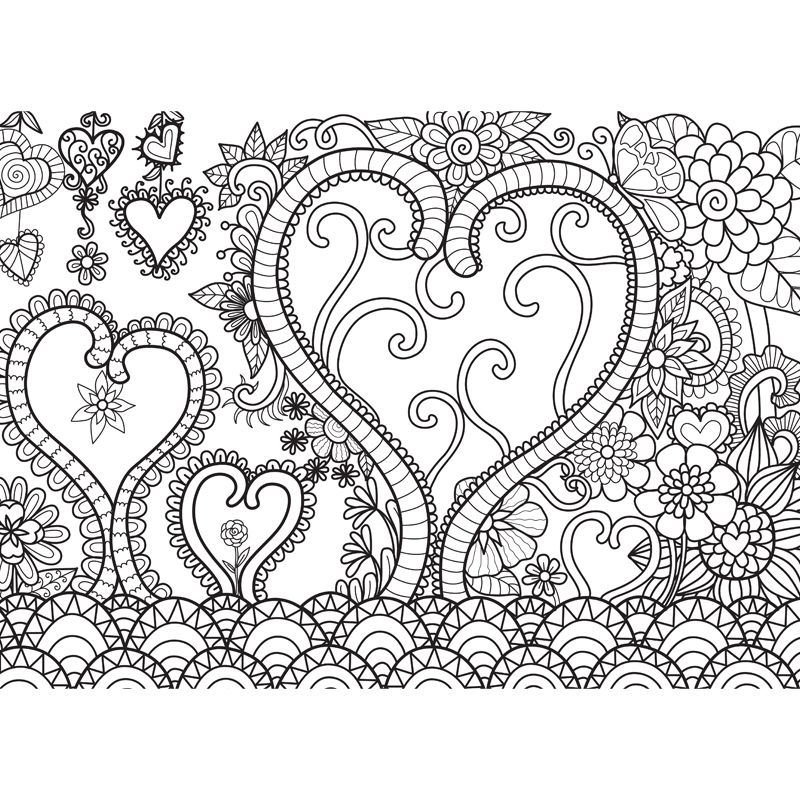 Black and White Doodles Mural Wallpaper Fantasy Kids Moisture Resistant Wall Art