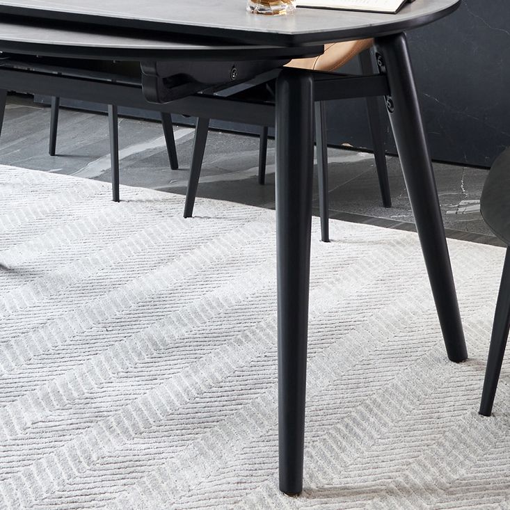 Minimalist Style Sintered Stone Dining Table Set of Collapsible Dinette Set