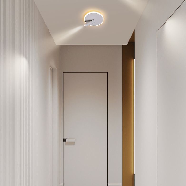 Aluminium Geometric LED Wall Lamp in Modern Concise Style Wrought Iron Reading Wall Sconce with Acrylic Shade