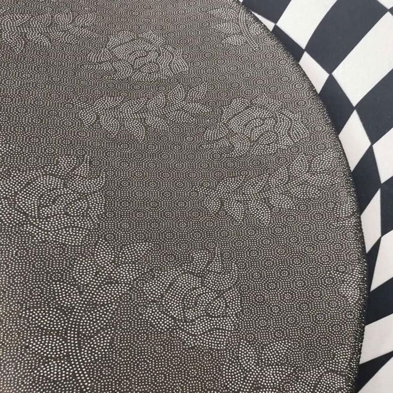 Black and White 3D Print Carpet Polyester Simple Indoor Carpet Anti-Split Indoor Rug for Living Room