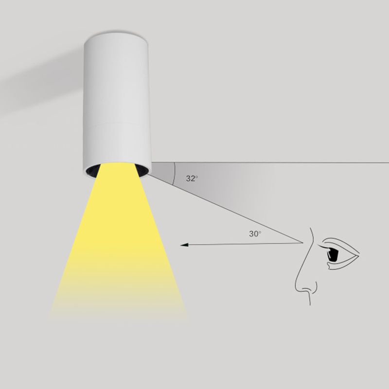 Minimalisme Aluminium LED-inbouwlamp Cilinderplafond Inbouwmontage