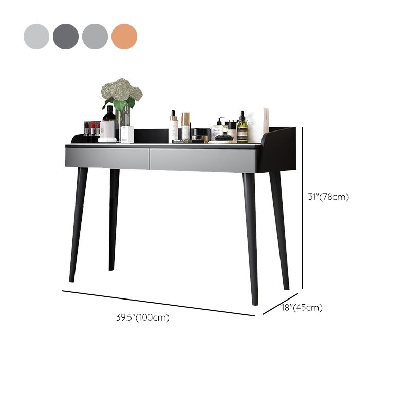Stone Top Makeup Table with 2 Drawers 15.74" Wide Vanity Tables