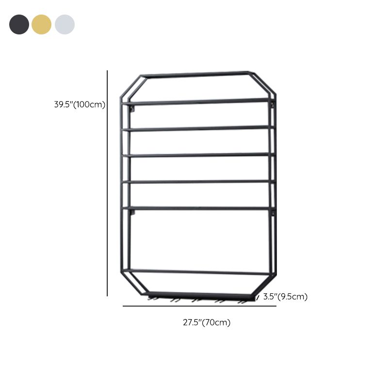 Metal Wall Mounted Wine Rack 27.5"L x 39"H Wine Stemware Holder