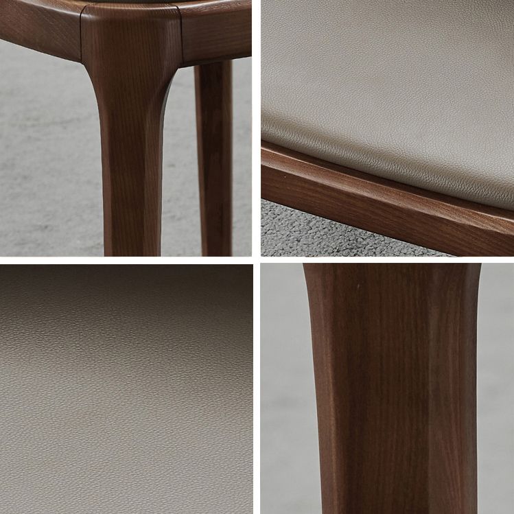 Chaises de salle à manger en bois de style scandinave, chaise à dossier solide sans bras pour salle à manger