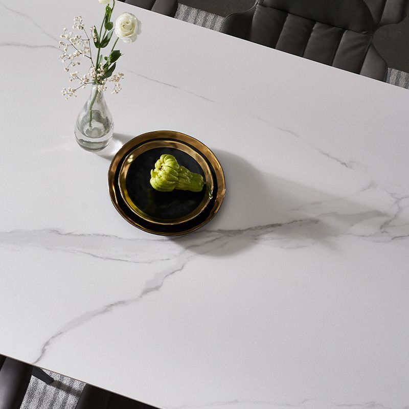 Designer Style Rectangle Dining Set 1/4/5/7 Pieces Sintered Stone Top Dinette Table Set