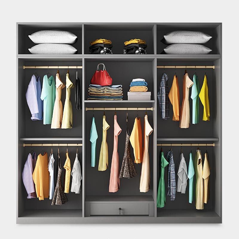 Modern Wooden Wardrobe Soft Close Drawer Wardrobe Closet for Bedroom