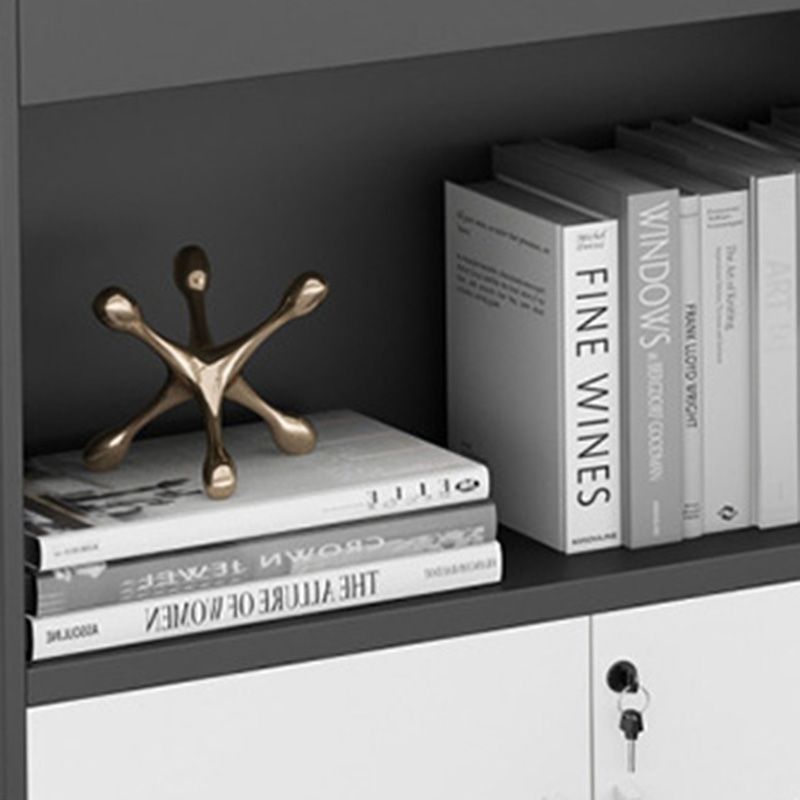 11.8"W Wood Bookshelf with Geometric Multi Layers Bookcase in Dark Taupe (without Plant)